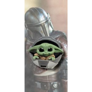 Starwars Resin Figurine Happy Baby Yoda Riding in Air Carriage 2.125"